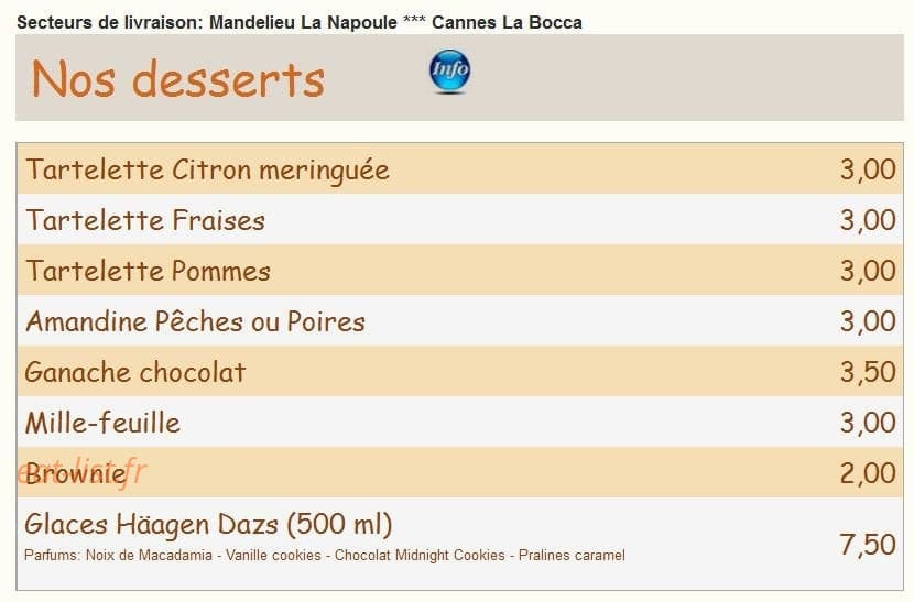 Pizza François — carte page 3