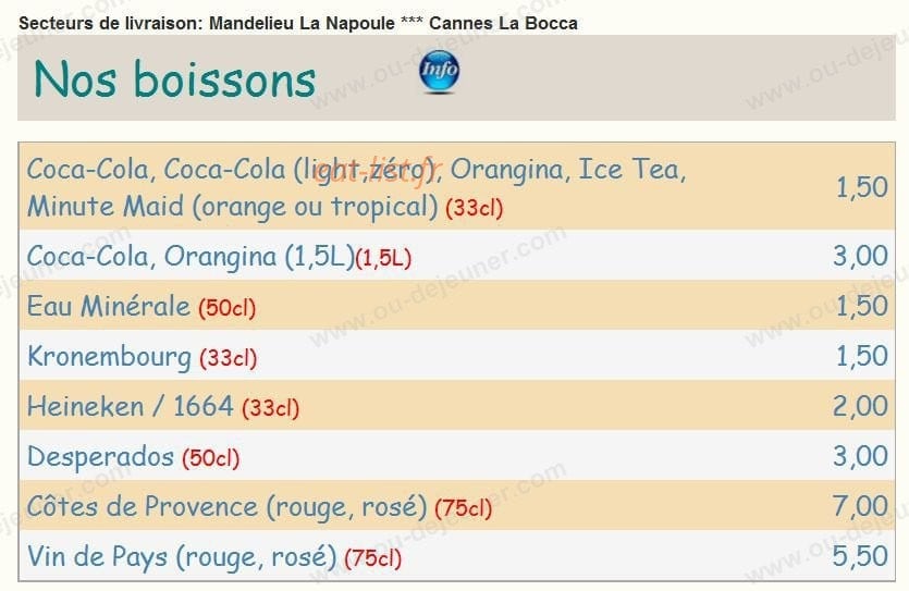 Pizza François — carte page 4