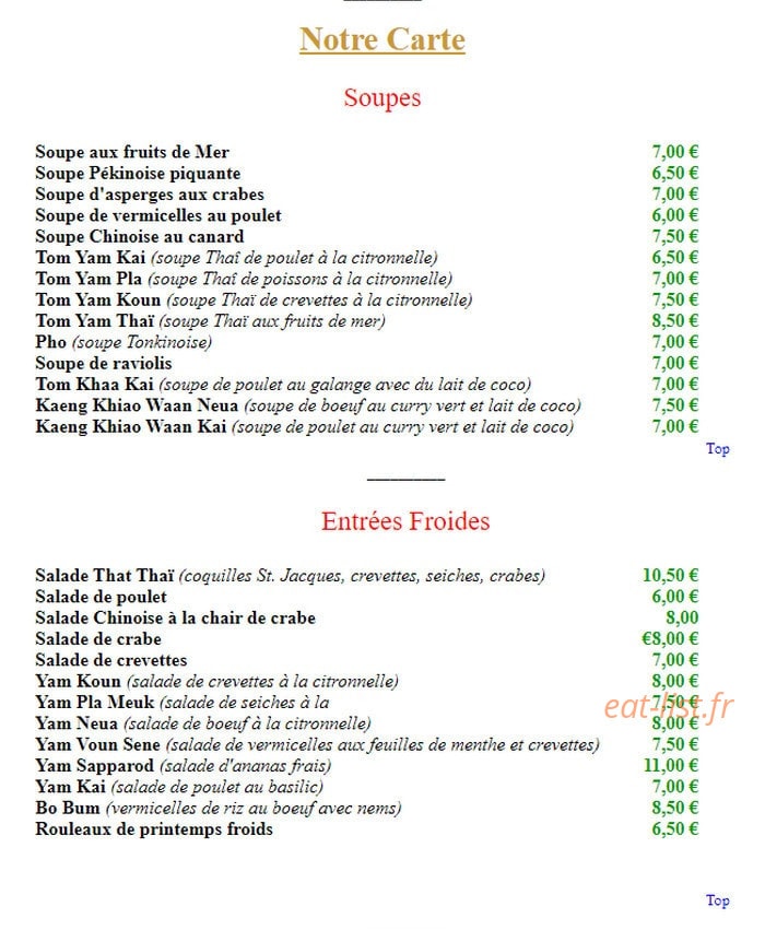 That Thaï — carte page 4