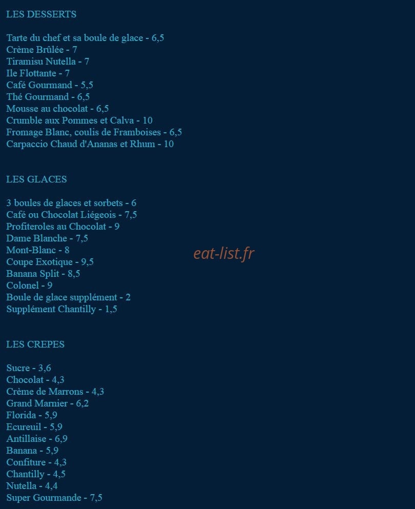 Le Café Bleu — carte page 3