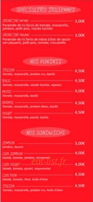 Pizza carmelina — carte page 4