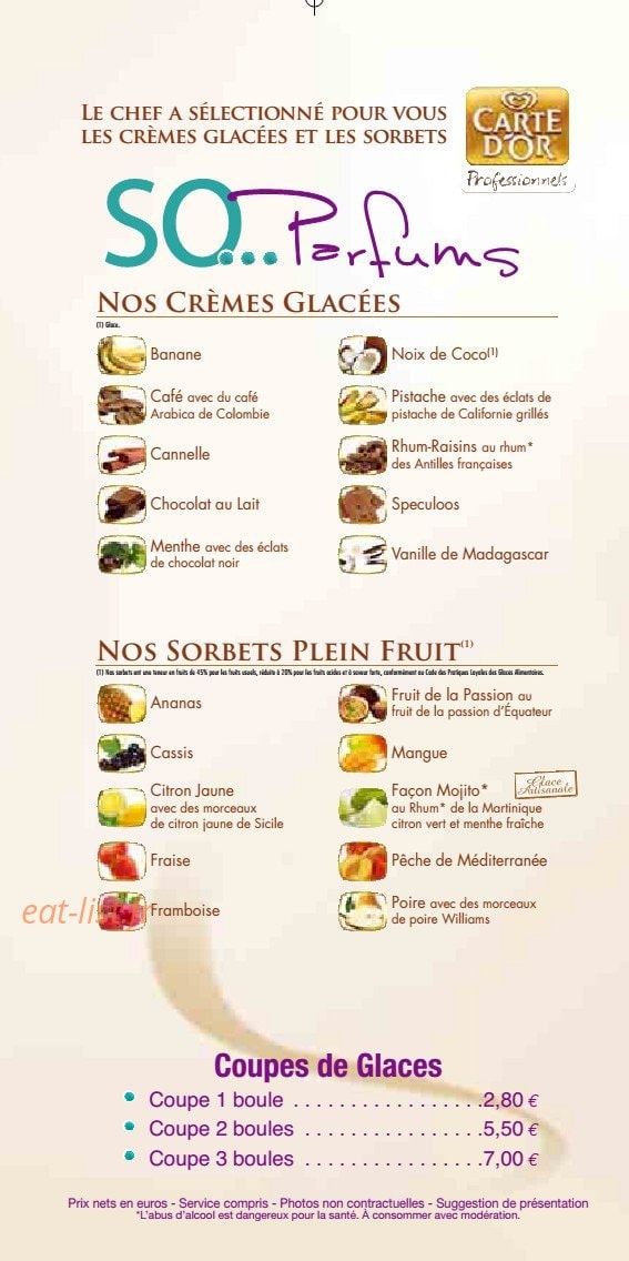 So Beach — carte page 9