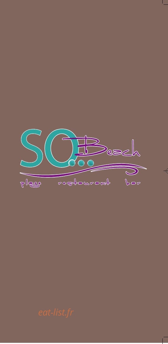 So Beach — carte page 7