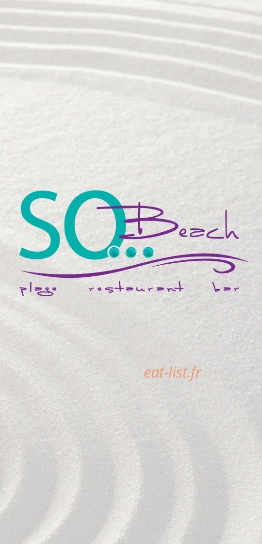 So Beach — carte page 1