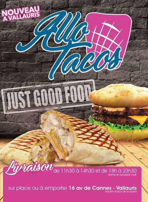 Allo Tacos — carte page 1