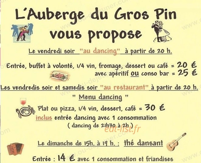 Auberge du Gros Pin — carte page 6