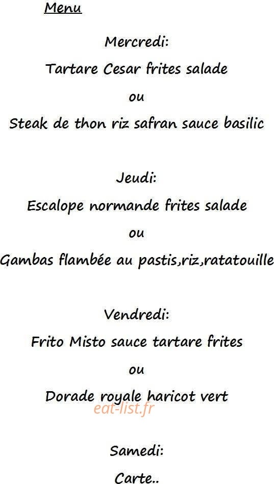 Brasserie du stade — carte page 1