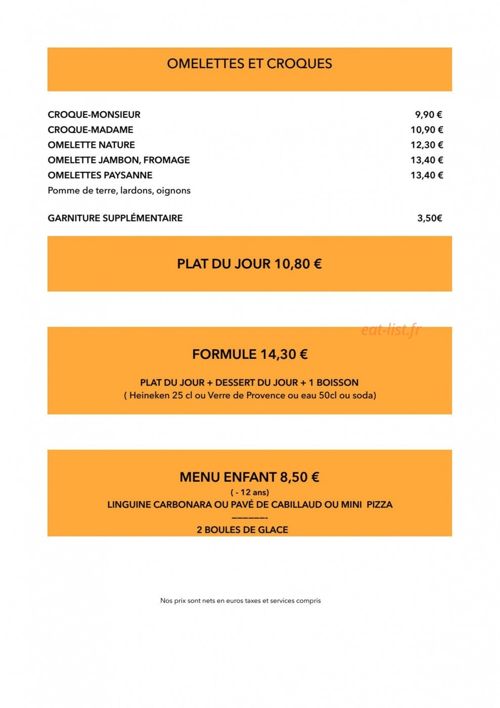 Café des Potiers — carte page 3