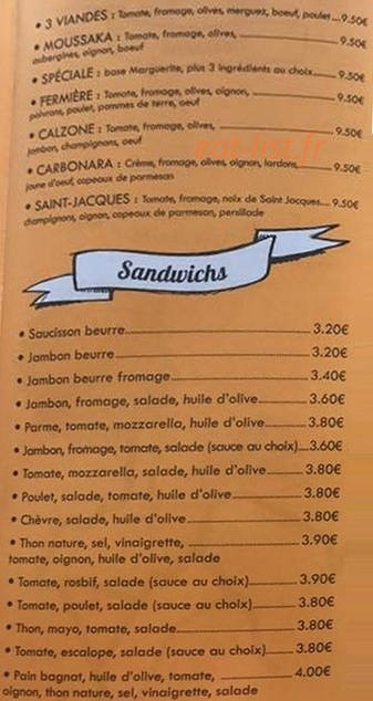 Chez Laure — carte page 3