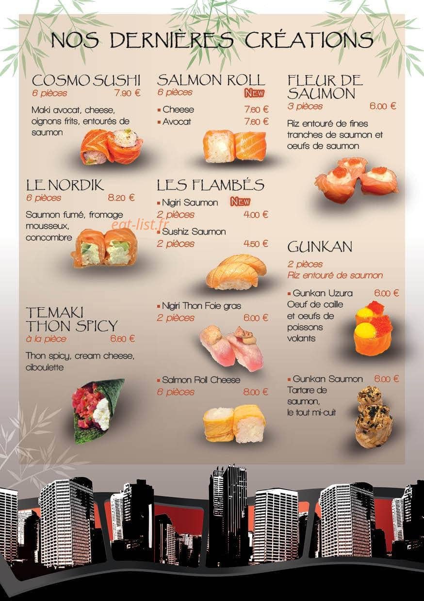 Cosmo Sushi — carte page 5