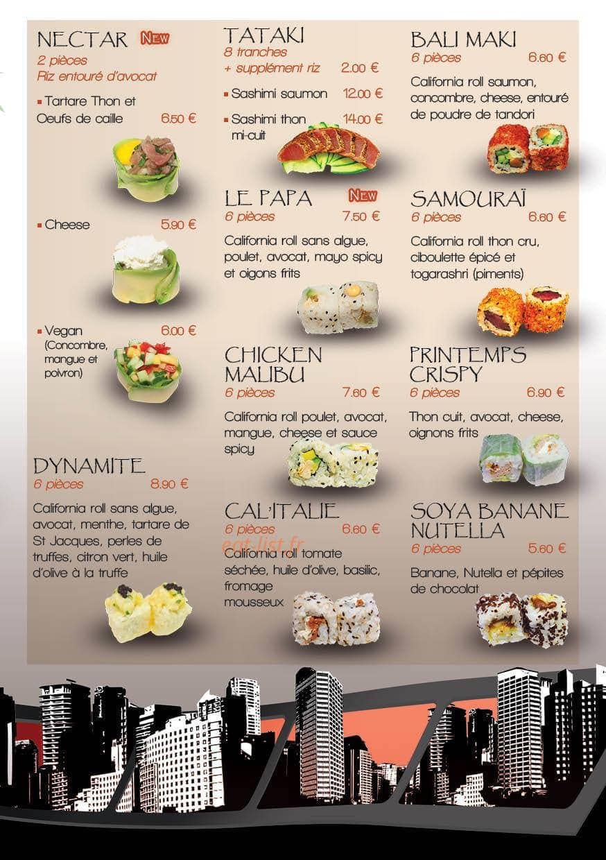 Cosmo Sushi — carte page 6