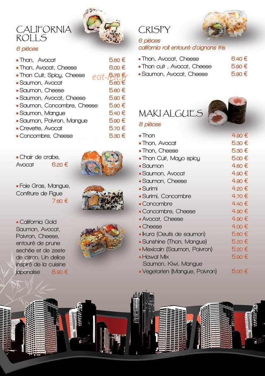 Cosmo Sushi — carte page 7