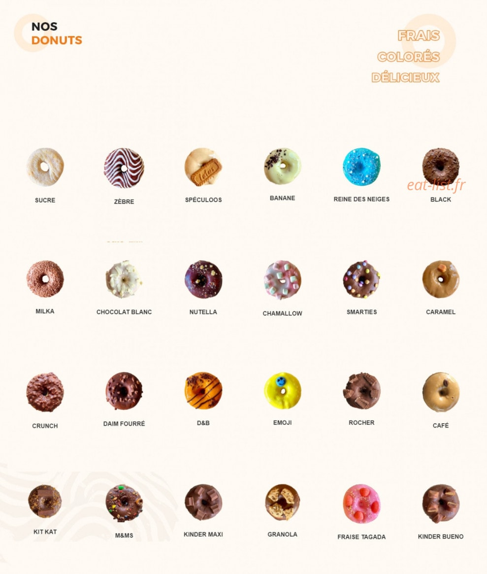Donuts & Bagels — carte page 7