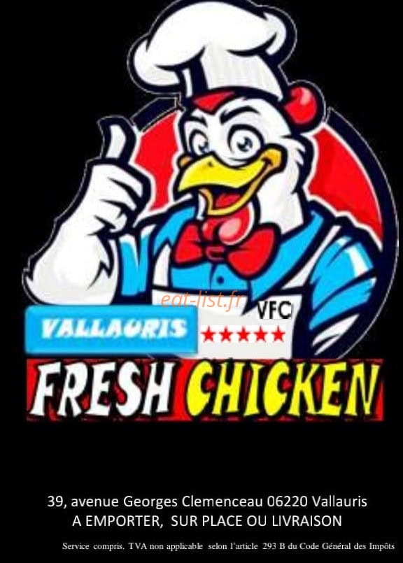 Fresh chicken — carte page 1