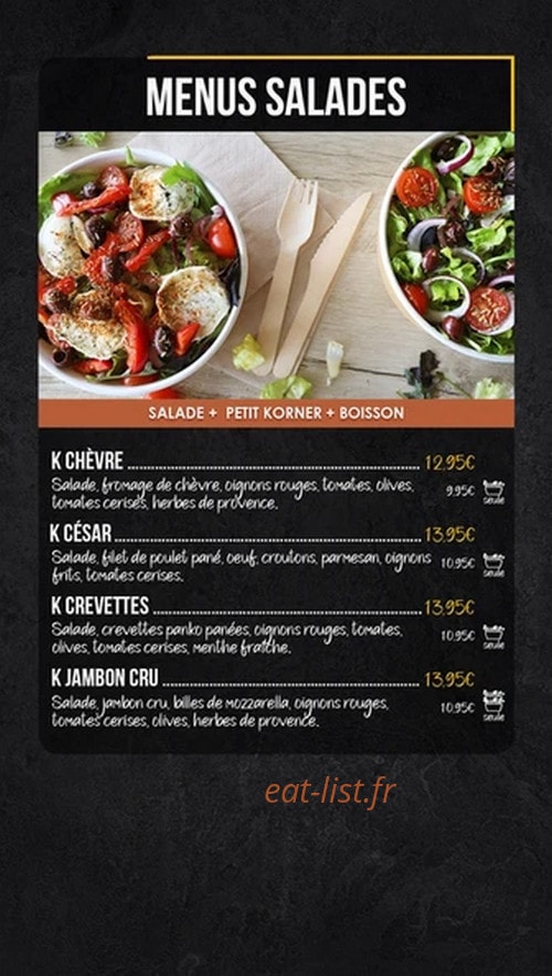 Frites Korner — carte page 4