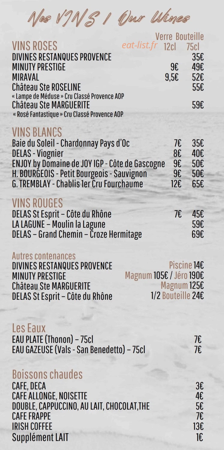 La Paillote Blanche — carte page 7