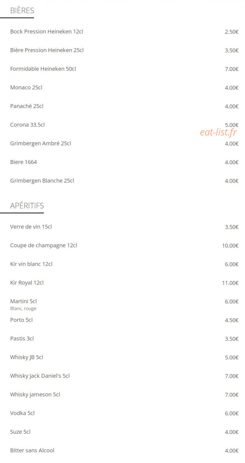 Le 65 Bis Restaurant — carte page 5