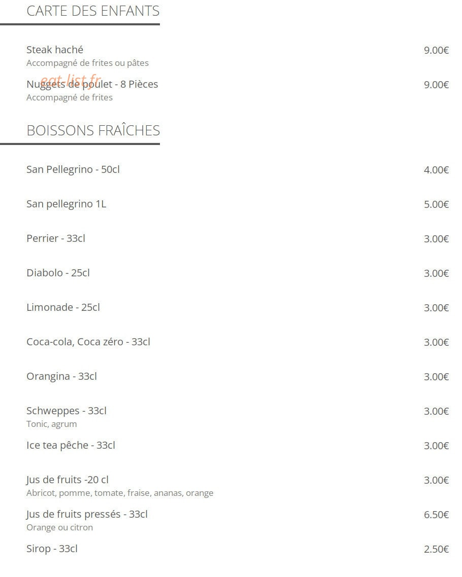 Le 65 Bis Restaurant — carte page 4