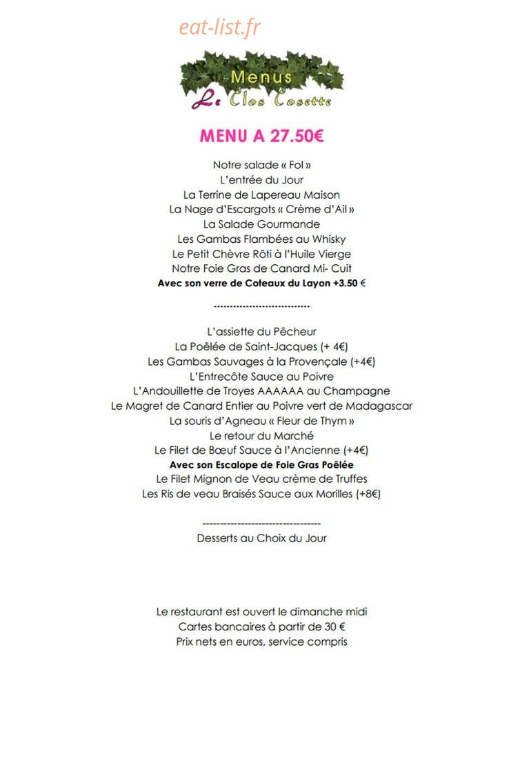 Le Clos Cossette — carte page 3