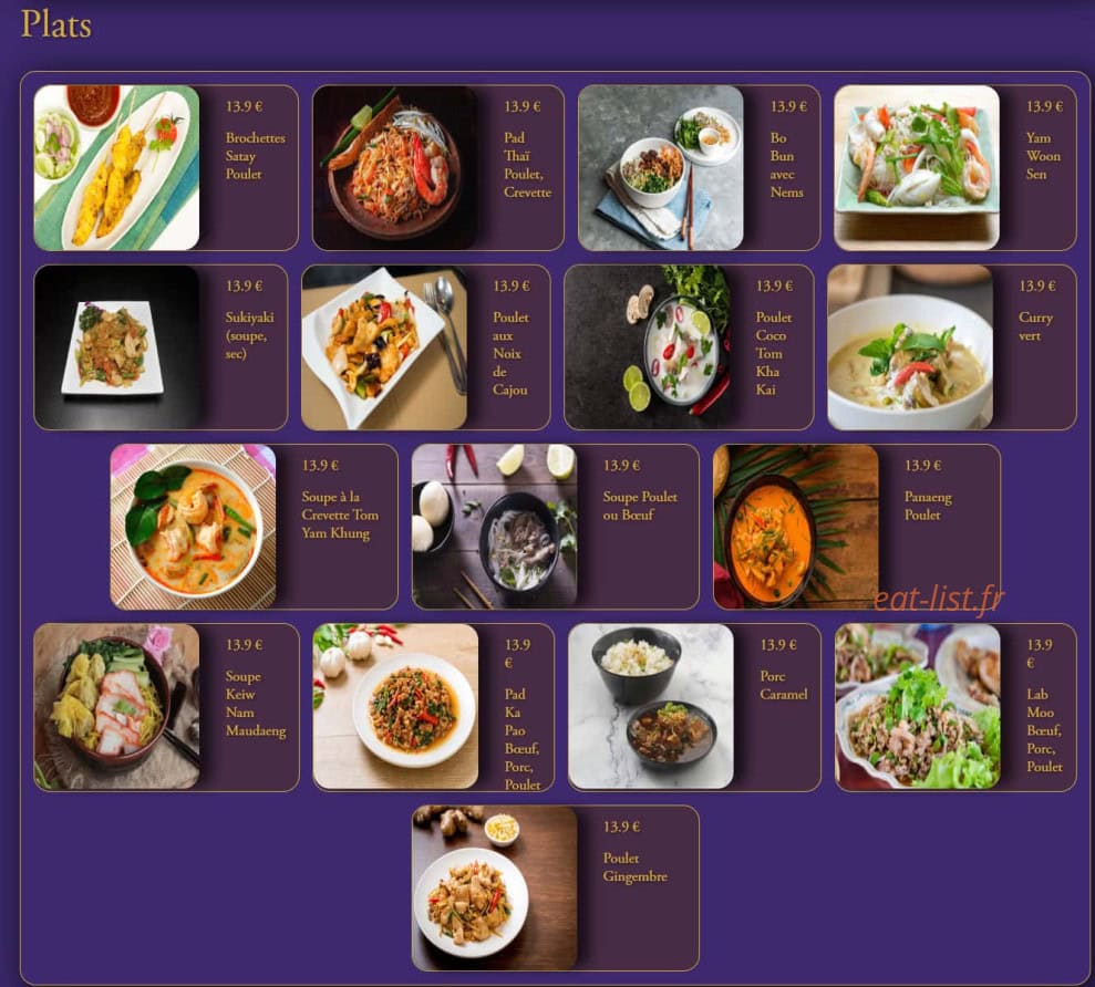 Nithi Thai — carte page 2