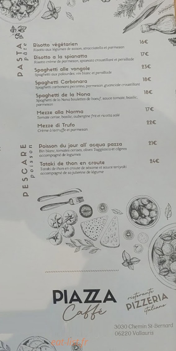 Piazza Caffe — carte page 2