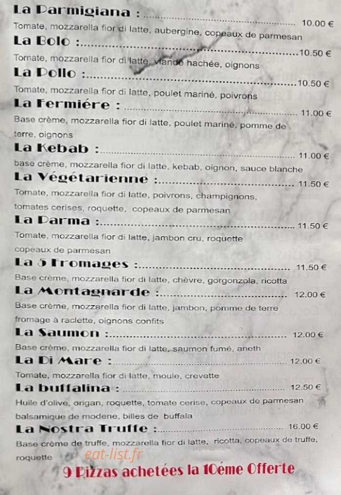 Pizza Nostra — carte page 3