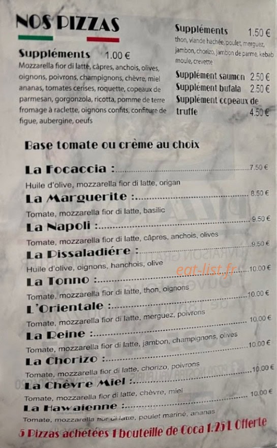 Pizza Nostra — carte page 2