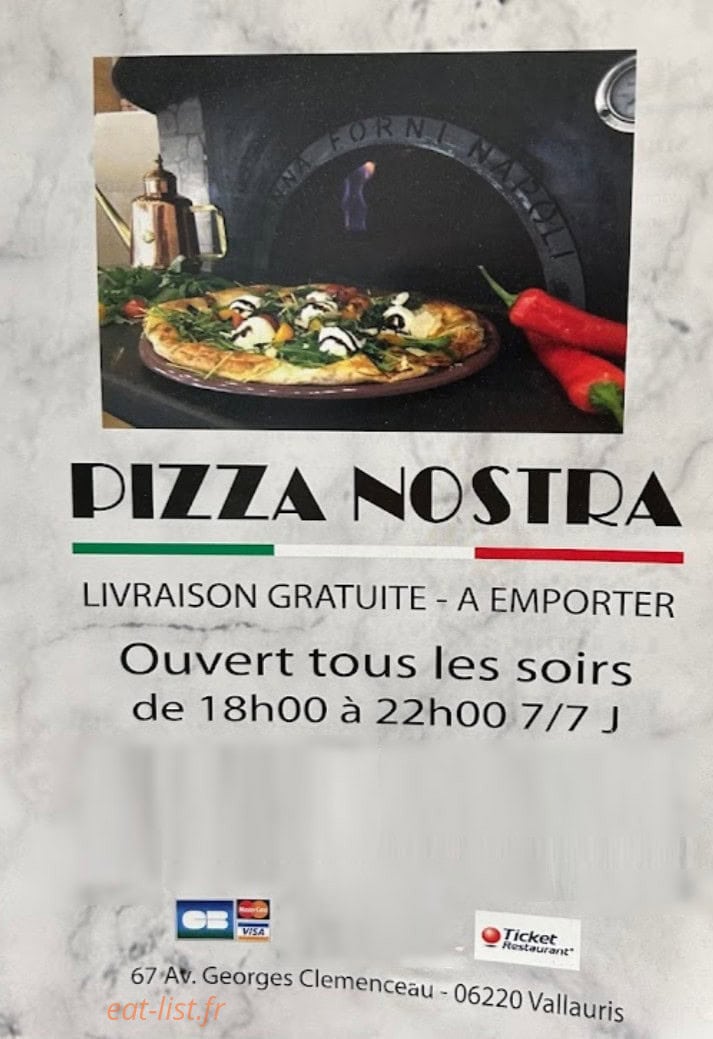 Pizza Nostra — carte page 1