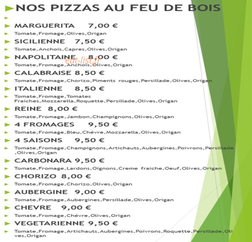Pizzeria l’Etna — carte page 2