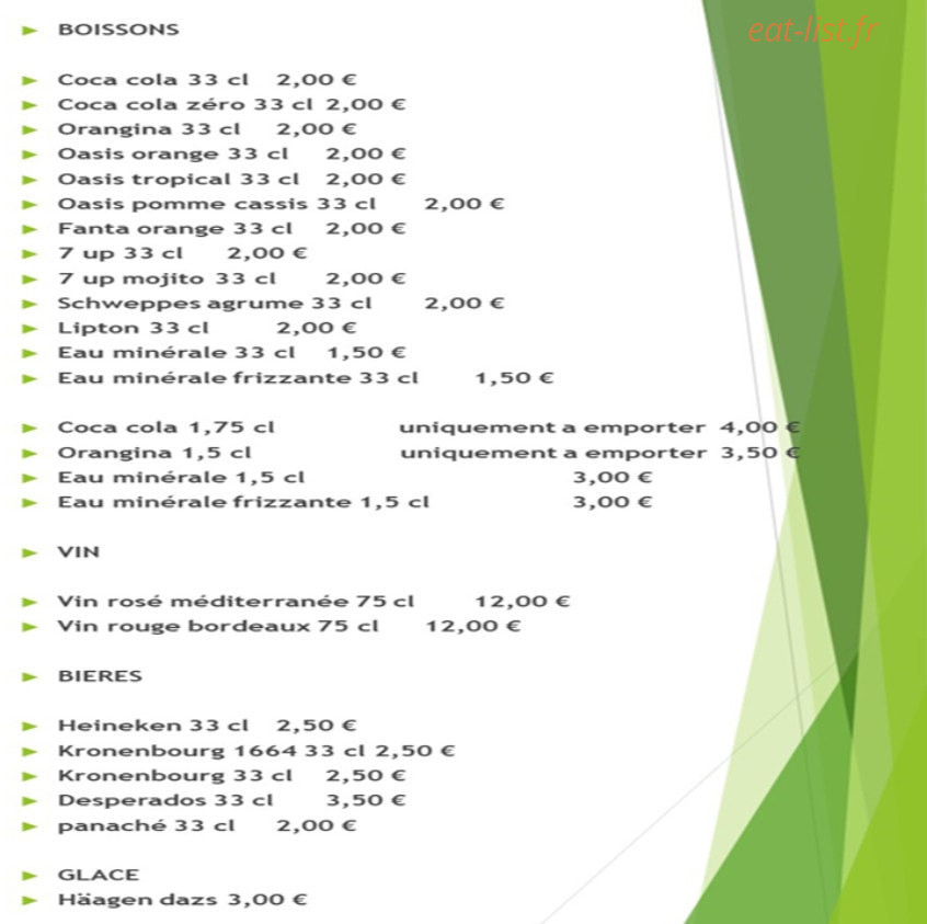 Pizzeria l’Etna — carte page 3