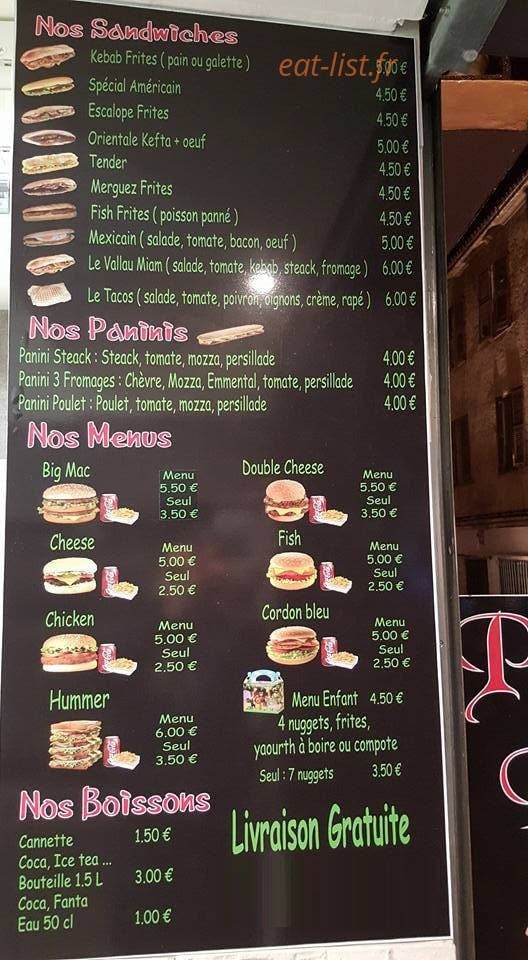 Vallau Miam — carte page 1