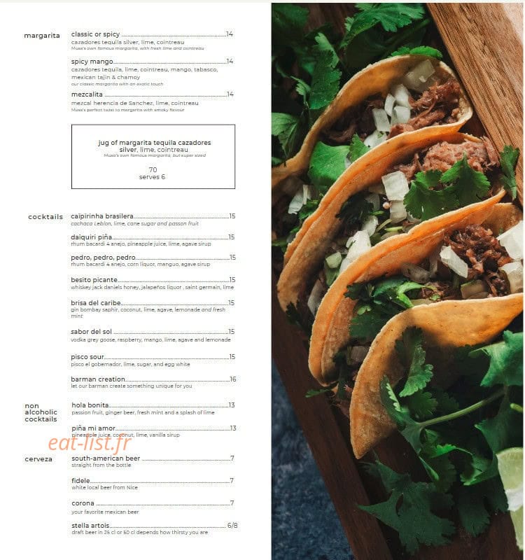La Musa — carte page 2