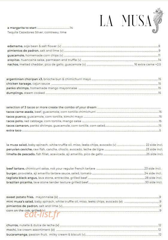 La Musa — carte page 1