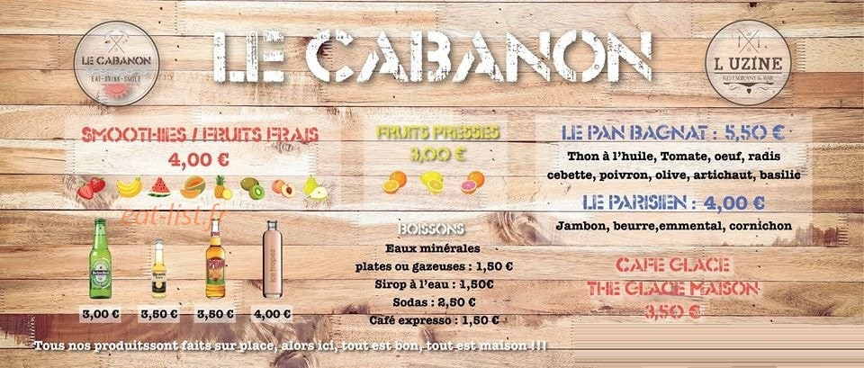 Le Cabanon de l'uzine — carte page 1