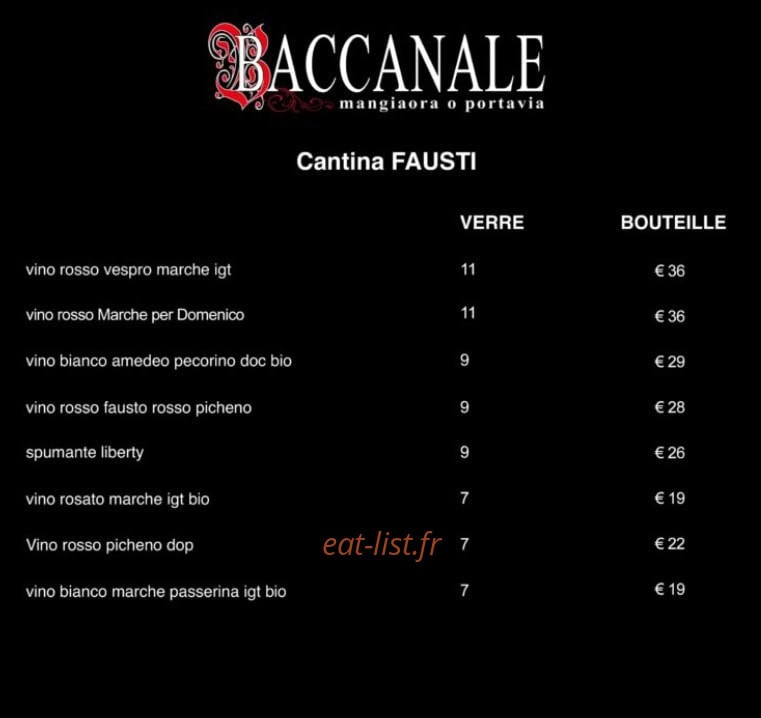 Baccanale — carte page 12