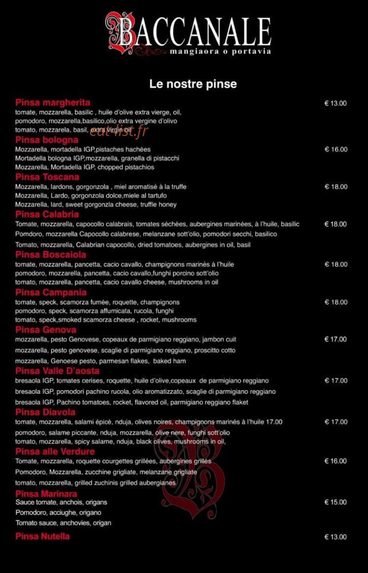 Baccanale — carte page 5