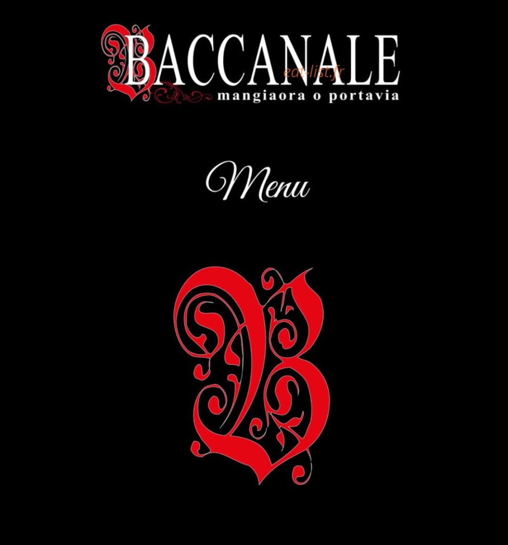 Baccanale — carte page 1