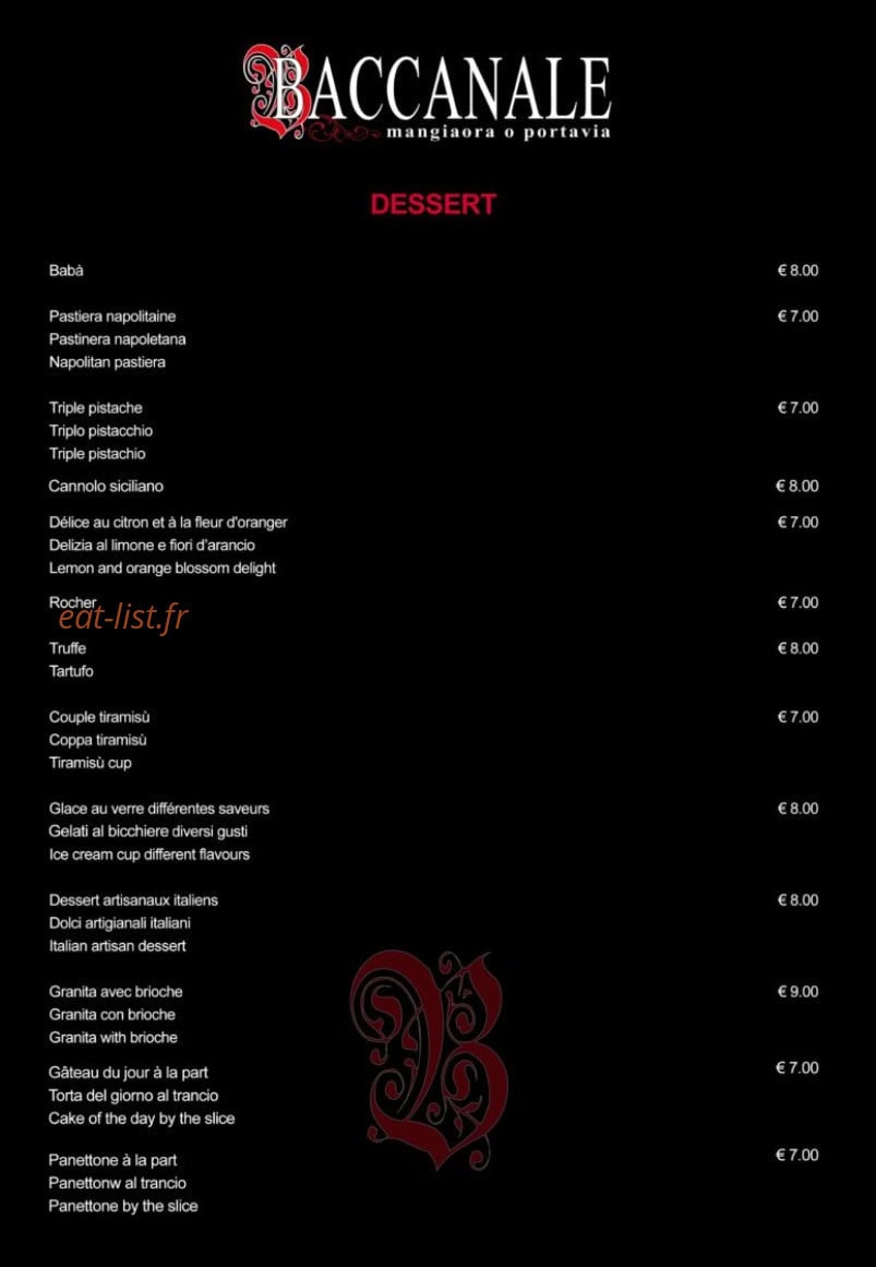 Baccanale — carte page 9