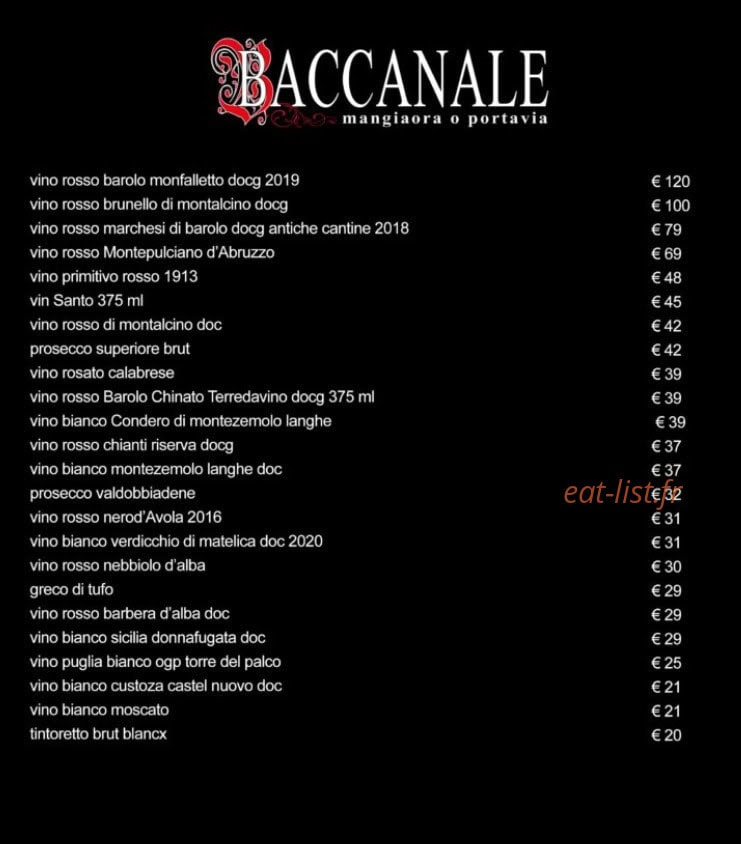 Baccanale — carte page 11
