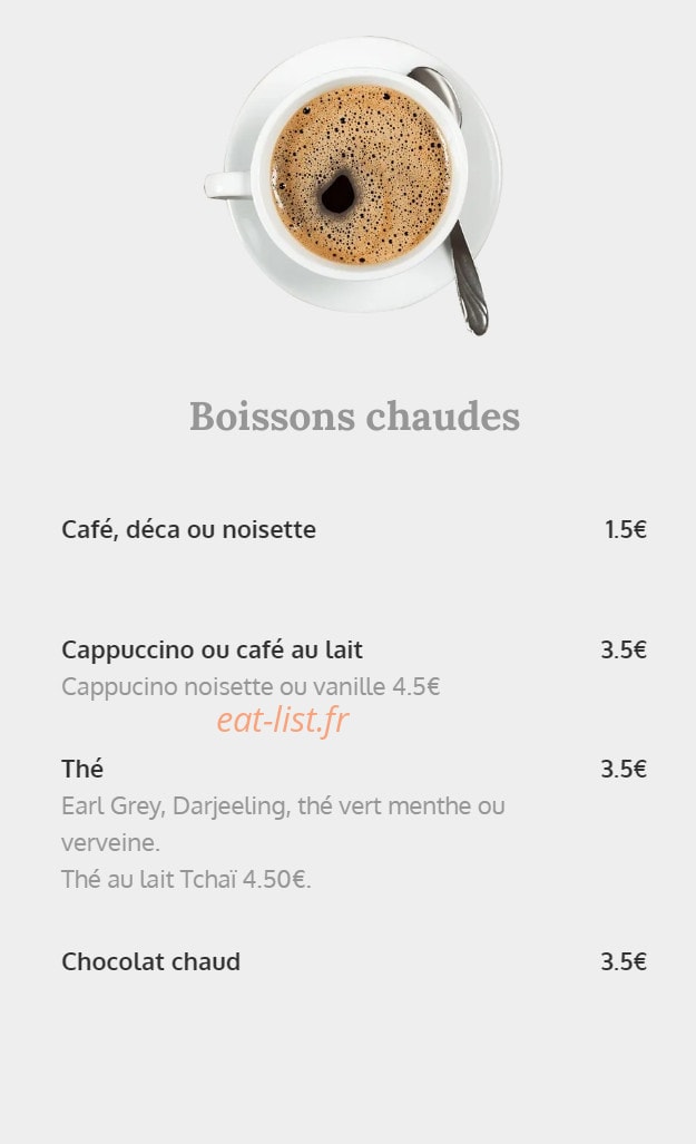 Chez Carotte — carte page 3