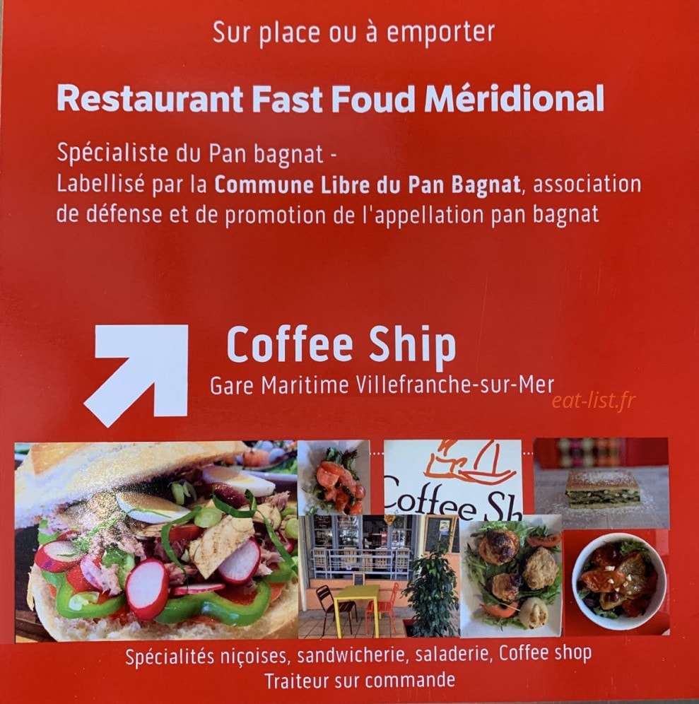 Coffee Ship — carte page 1