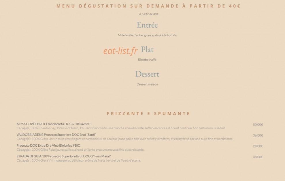 L'Aparté — carte page 2