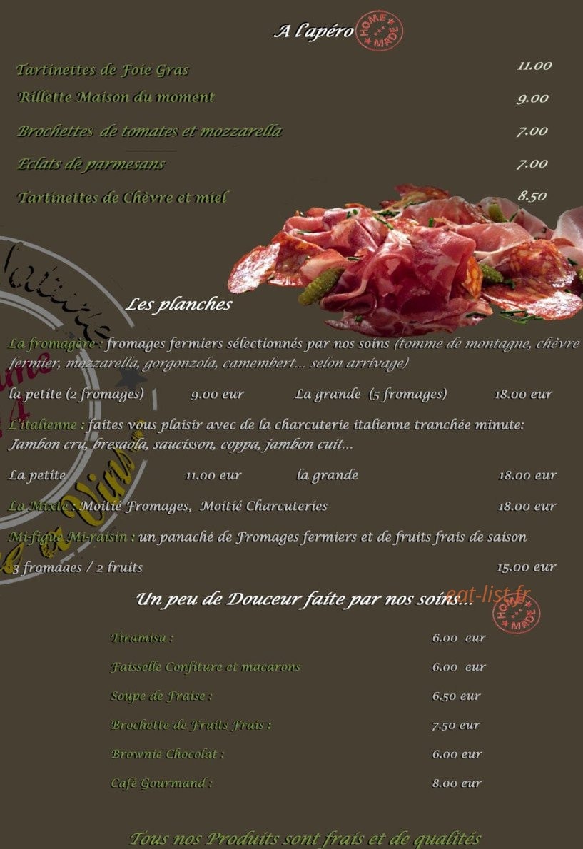 La Cave Nature — carte page 2