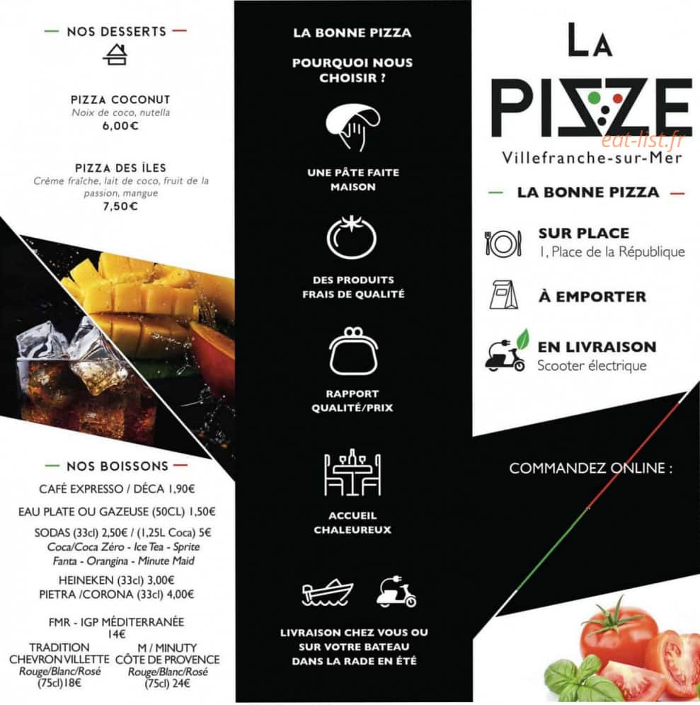La Pizze — carte page 2