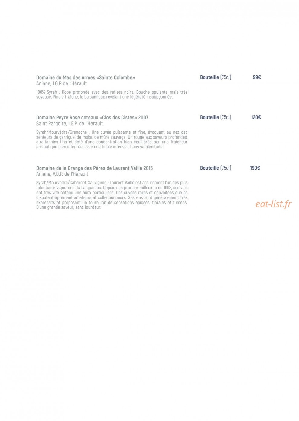 La Voile Bleue — carte page 14