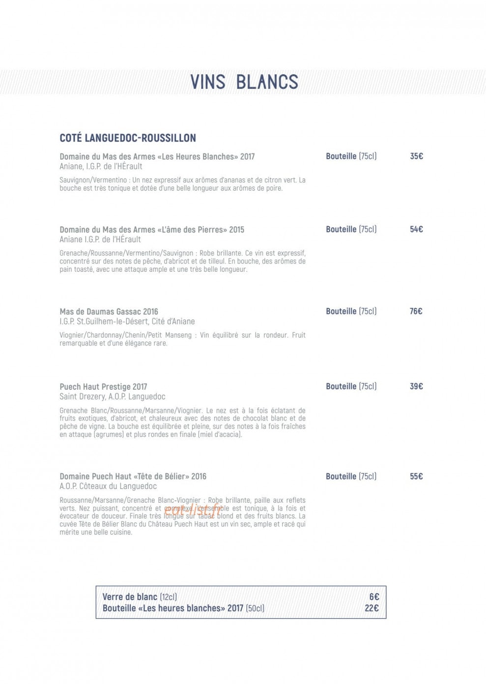 La Voile Bleue — carte page 15