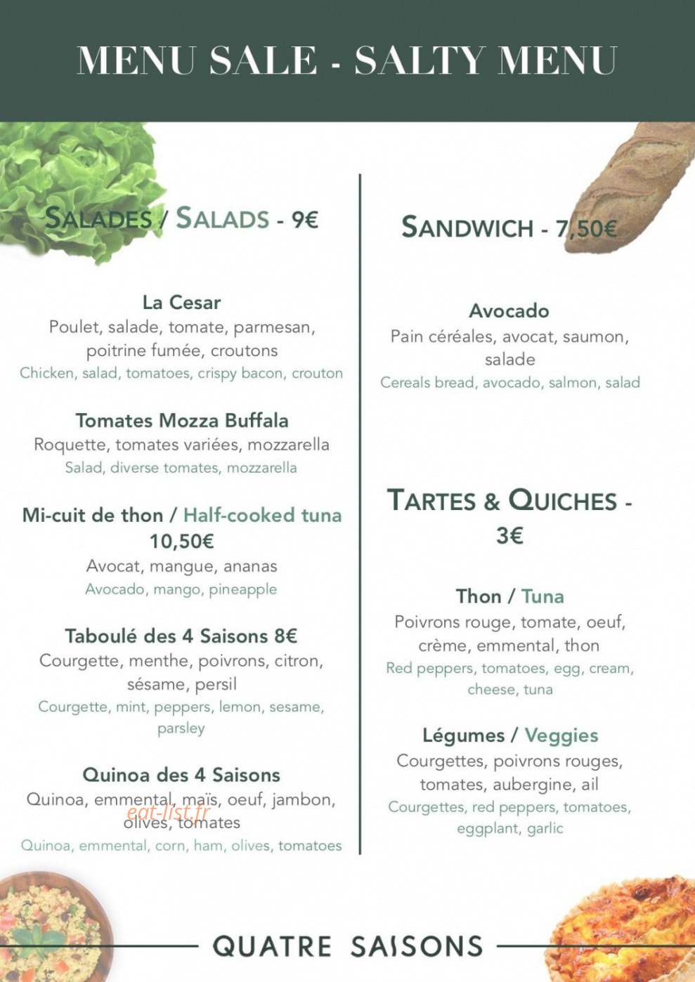 4 saisons — carte page 1