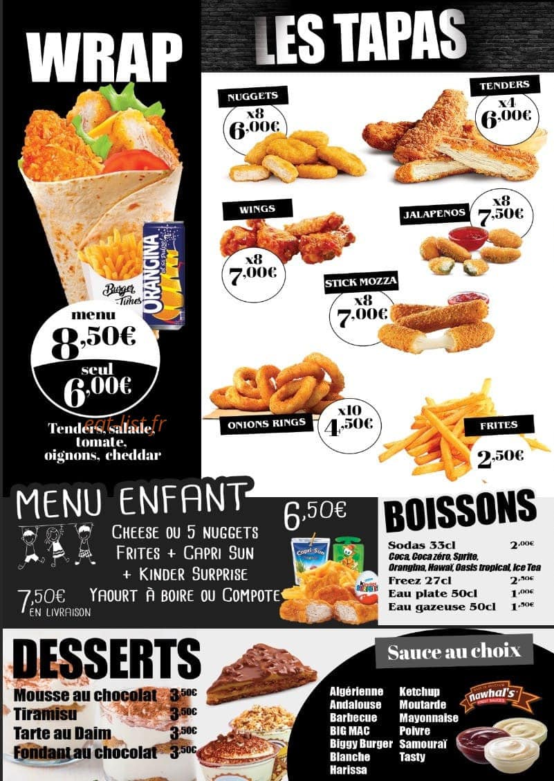 Burger Times — carte page 4