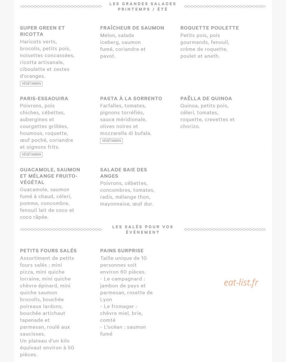 Eric kayser — carte page 3