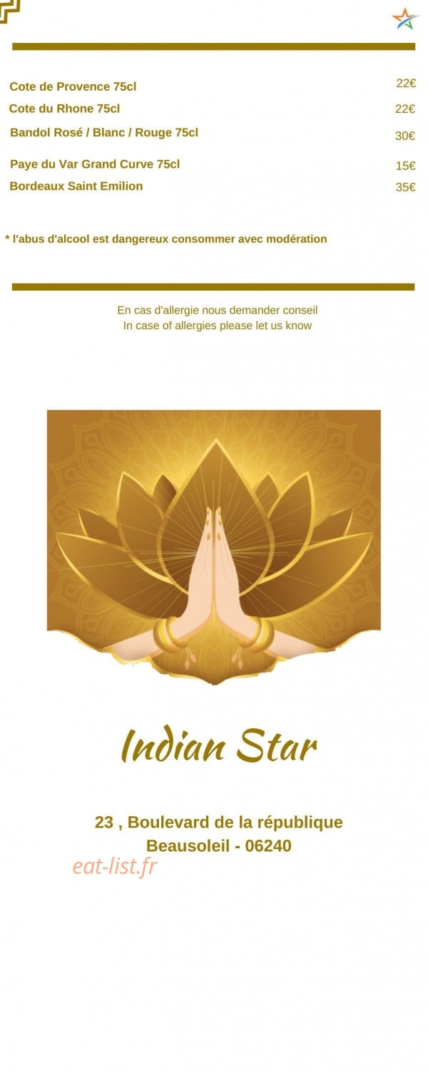 Indian Star — carte page 10